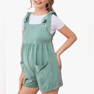 MakeMeChic Women's Maternity Cami Romper Overall Jumpsuit S:Large